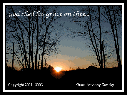 God shed his grace on thee...